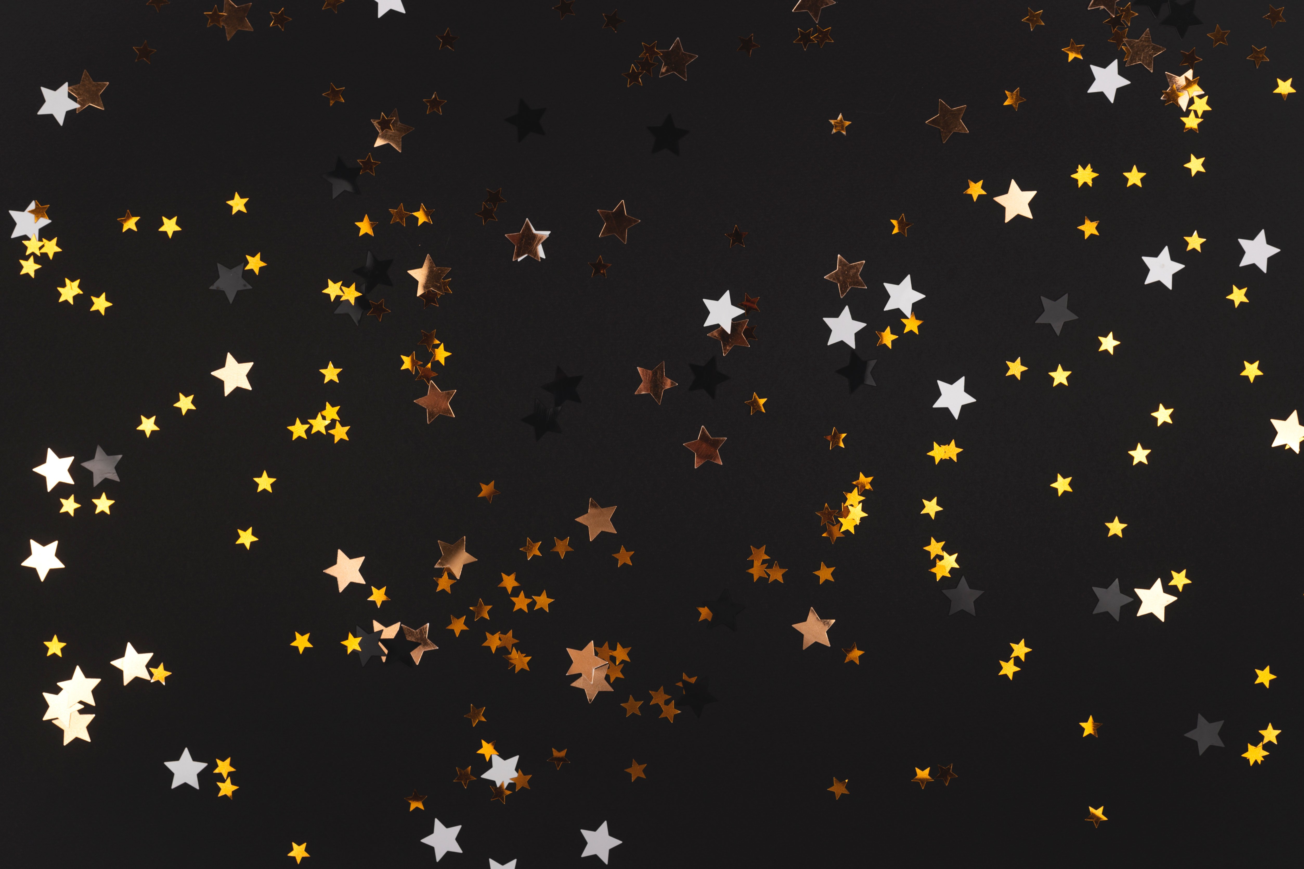 Black Background with Shiny Stars